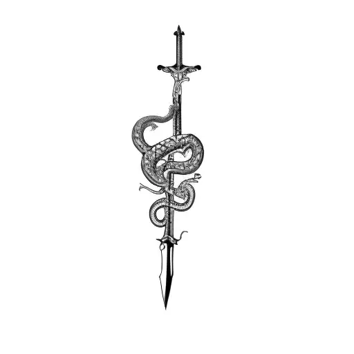 A Sword With A Snake On It