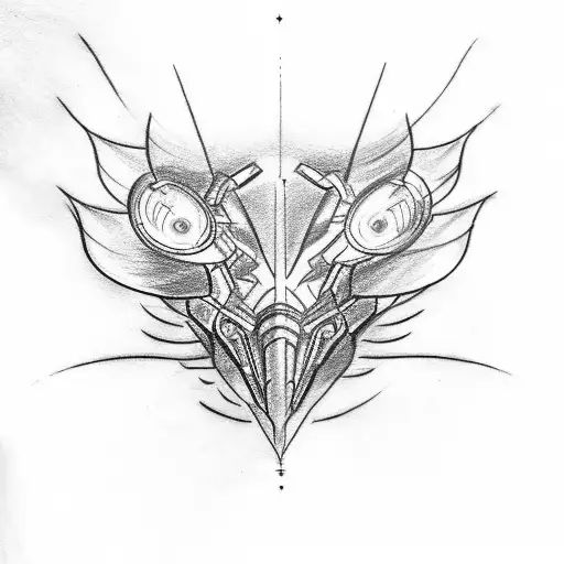 A Drawing Of A Ducati Panigale With A Ray In The Background