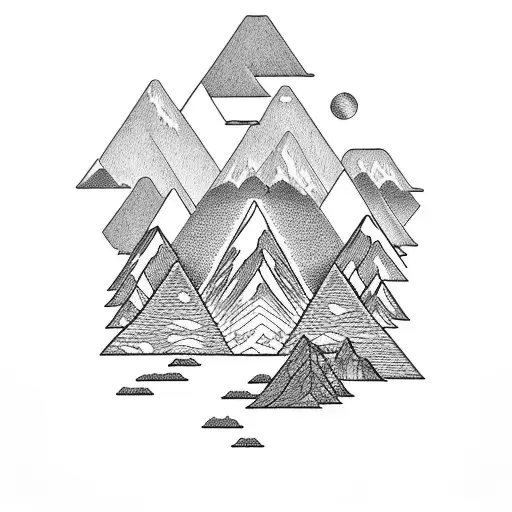 Nature Landscape With Mountains