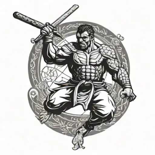 Warrior In Jiu Jitsu Gi