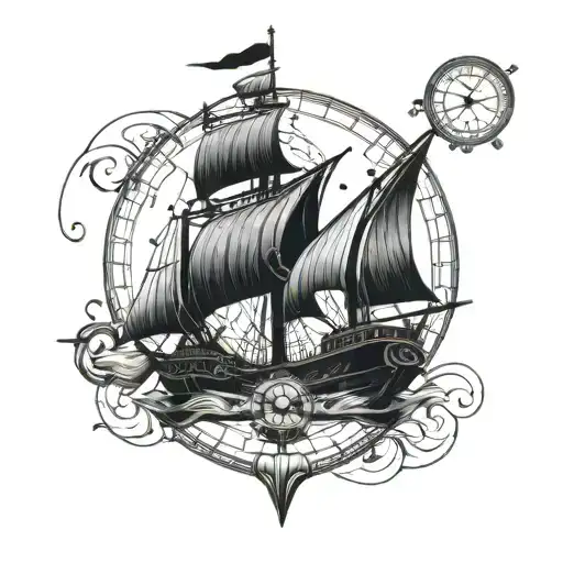 Birthdates Compass Clock Ship