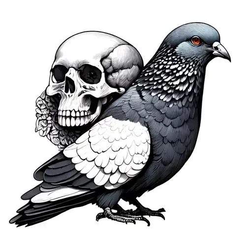 Pigeon With Skull Inside
