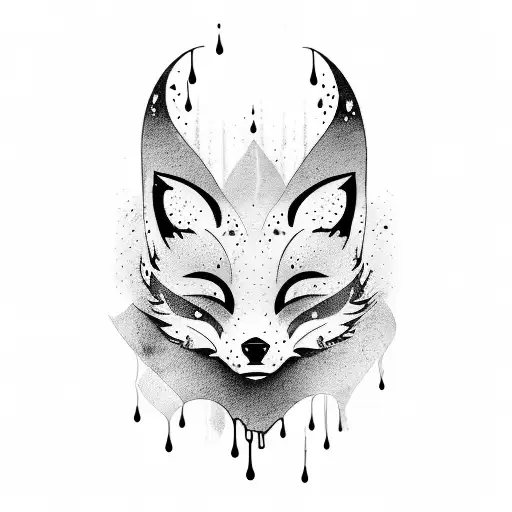 Dripping Ink Fox