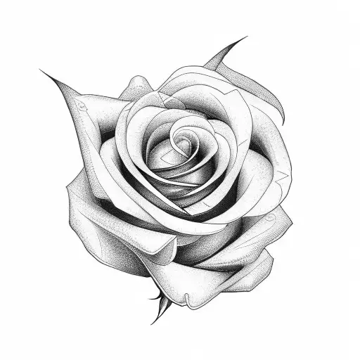 Rose With Stem That Has 10-02-12