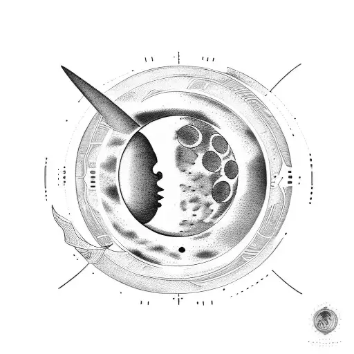 Moon Phases Straight Line