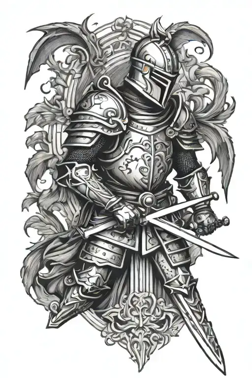 Knight Holding A Sword