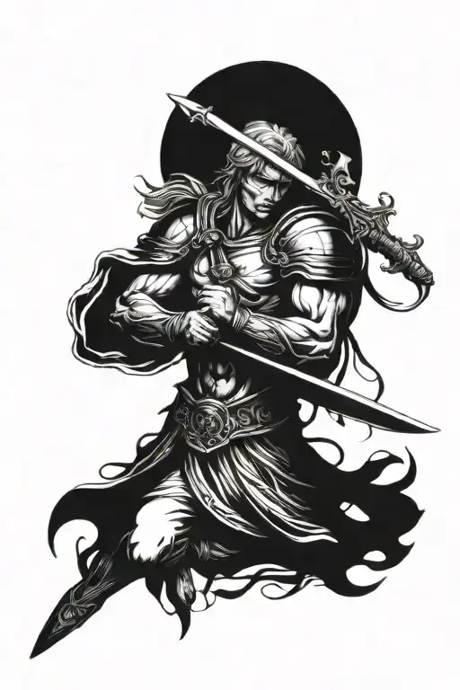 At Micheal Arch Angel Holding A Sword