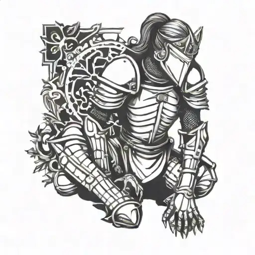 Female Knight Kneeling