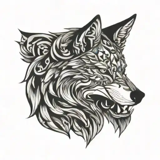 Irezumi Wolf Head