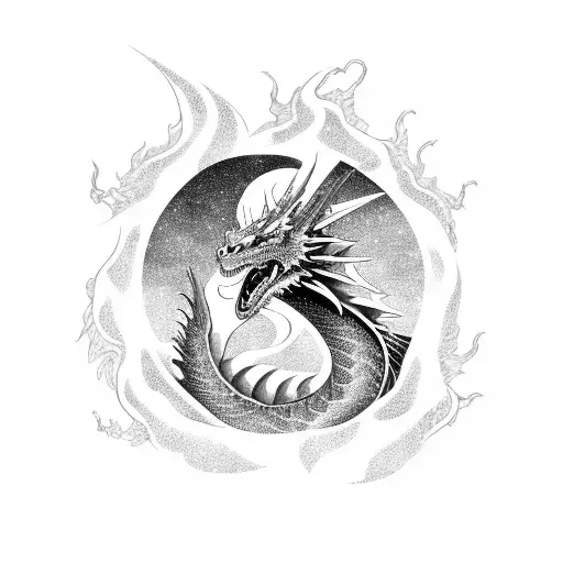 A Majestic Dragon Soaring Over An Icelandic Landscape