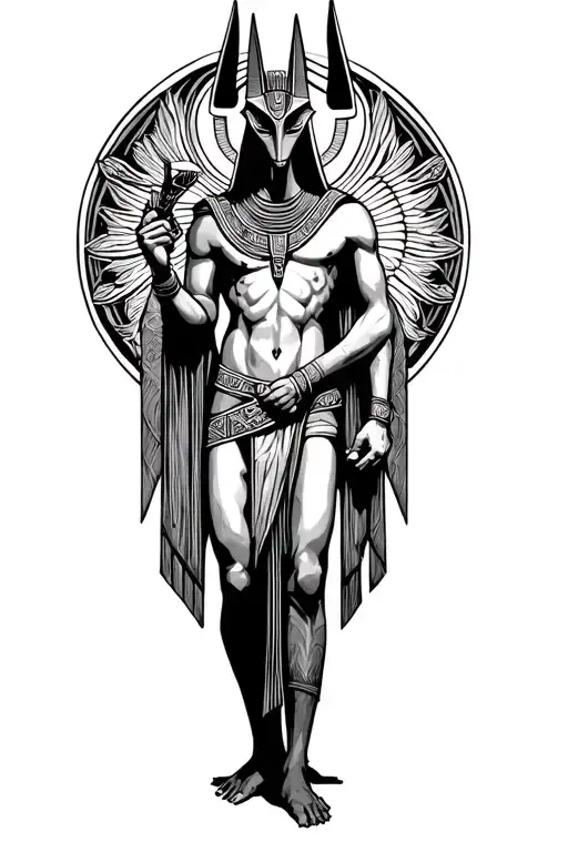 Anubis God Atlas Holding