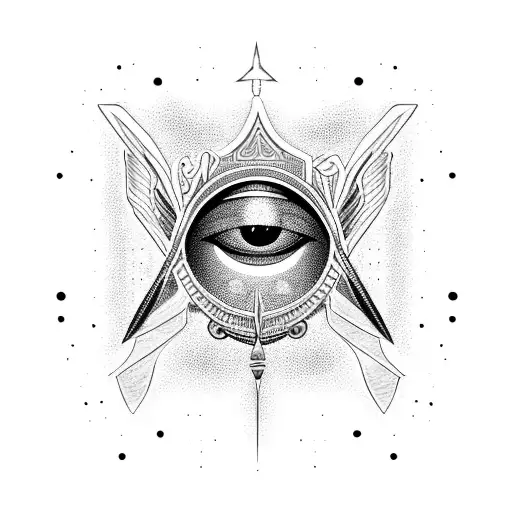 An Intricate Egyptian Eye Of Horus With A Cosmic Universe Inside It