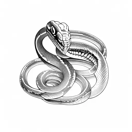 Snake Envolving A Globe