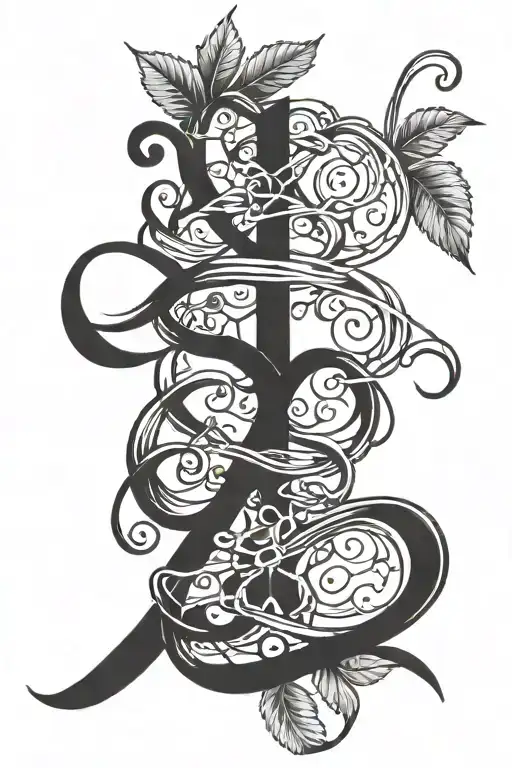 The Word Egrexx Spelled Downward In Cursive Font Entangled In Vines