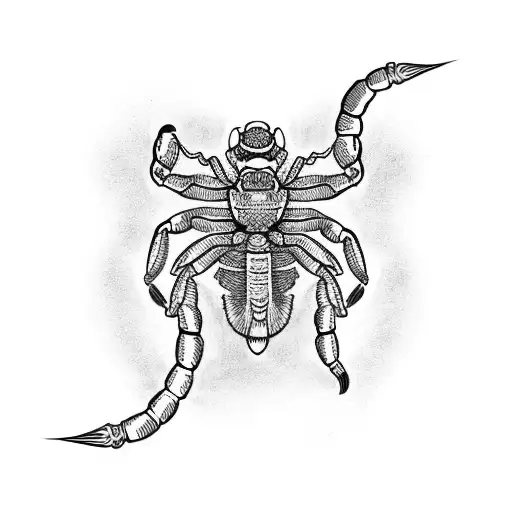 A Scorpion With A Metal Detector Tail Searching For Buried Treasures