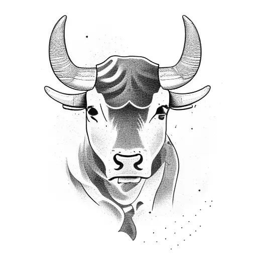 A Bull Riding A Motorcycle Through A Desert Landscape