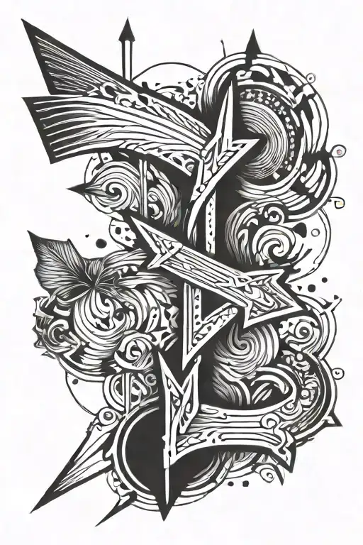 Generate A Splash Ink Arrow Tattoo Design