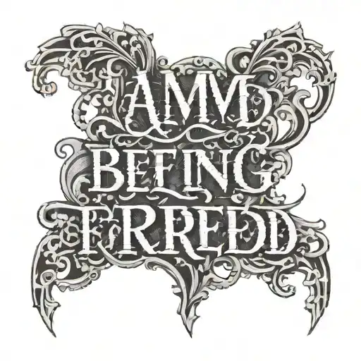 Text I Am Tired Of Being Tired Gothic Style