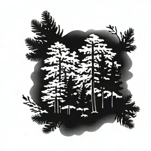 Pine Trees Representing Kids Name