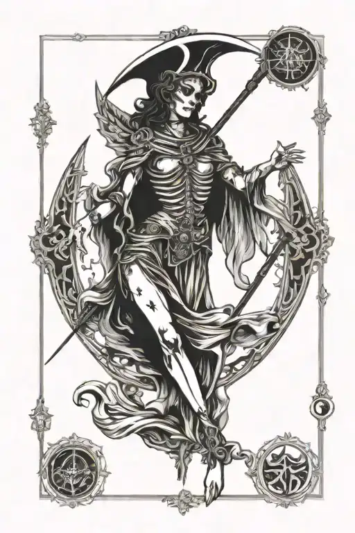 Angle With Death Tarot Card