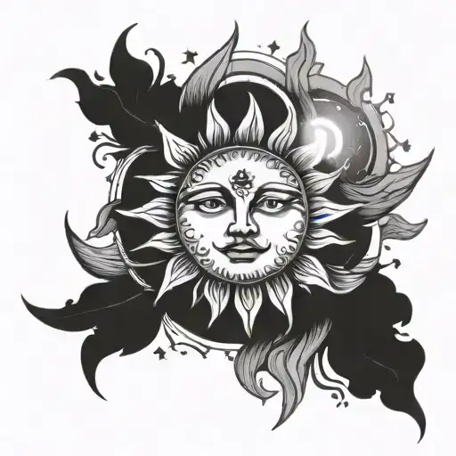 Sun And Moon Surrounded