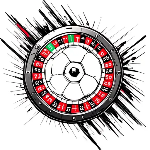 Abstract Fusion Of A Roulette Wheel And Soccer Field