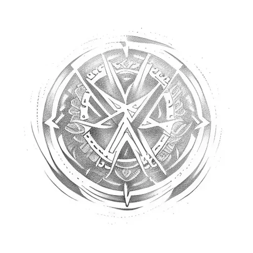 Circle Wrestleing Mat Tattoo That Shows My Love For Mma But With No Words