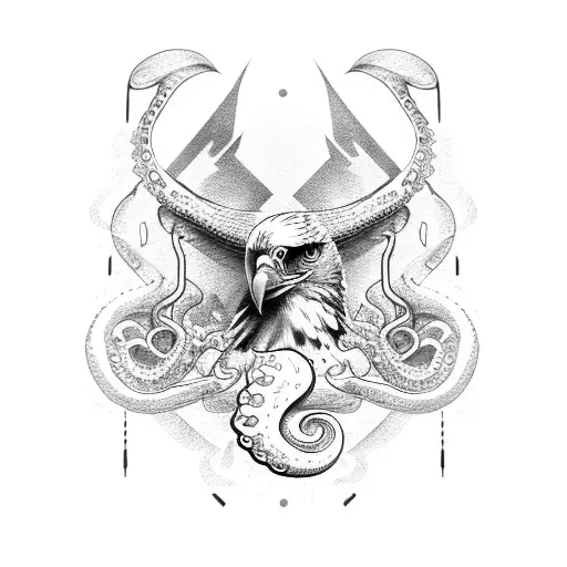 Eagle With Squid And Crossbow