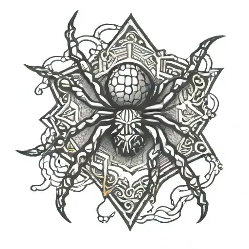 Spider Outside Six Point Sheriff Badge