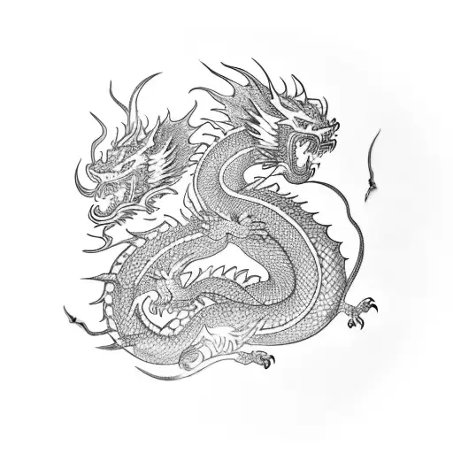 Chinese Fan With Dragon