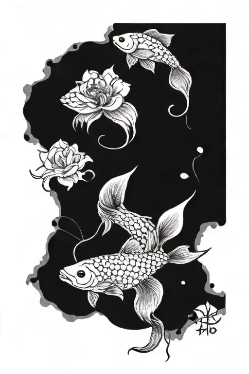 Bones With Flowers And A Betta Fish