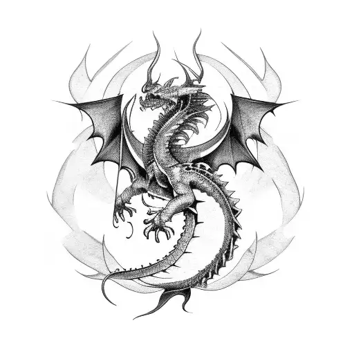 Steamwork Dragon Tattoo