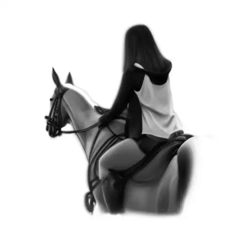 A Woman Riding A Horse
