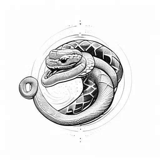 Combine The Image Of A Knight And A Snake In A Dynamic Pose Tattoo