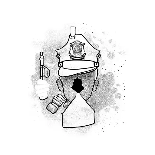 Policeman With Tear Gas Gun