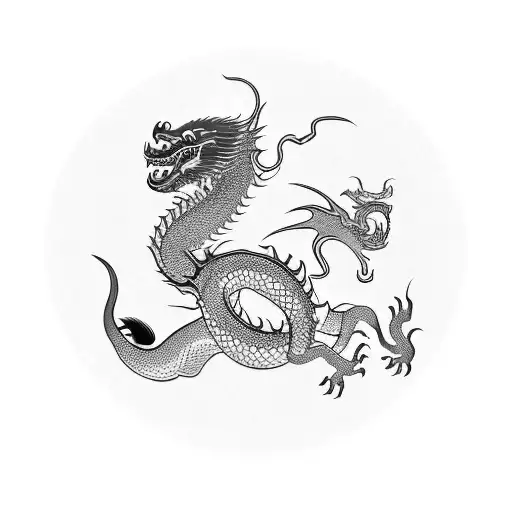 A Lawyer In A Traditional Chinese Robe With A Dragon Tattoo On His Back