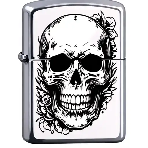 Zippo Lighter With Skull