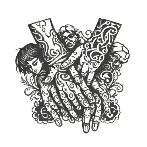 Three Friends Holding Hands