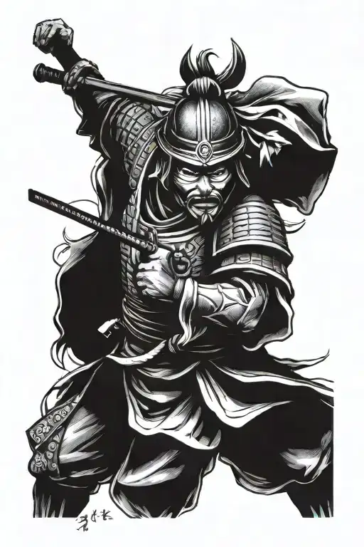 Samurai In The Background