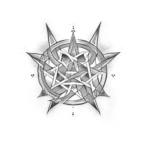 Gothic Symmetrical With Pentagram Forarm