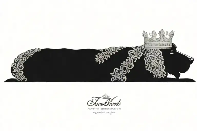 Standard Poodle Adorned With A Crown