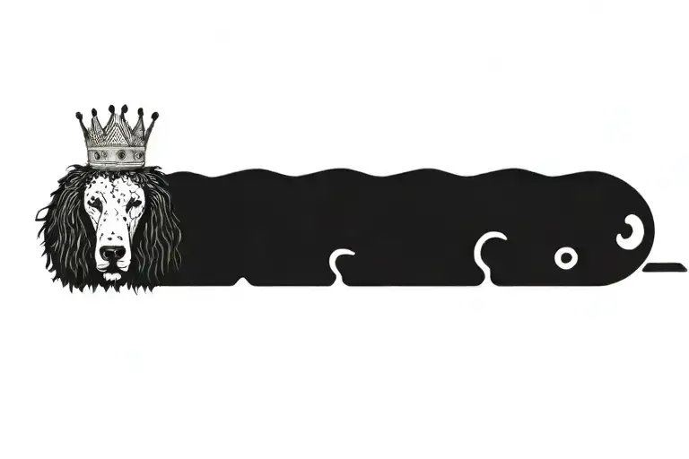 Standard Poodle Adorned With A Crown