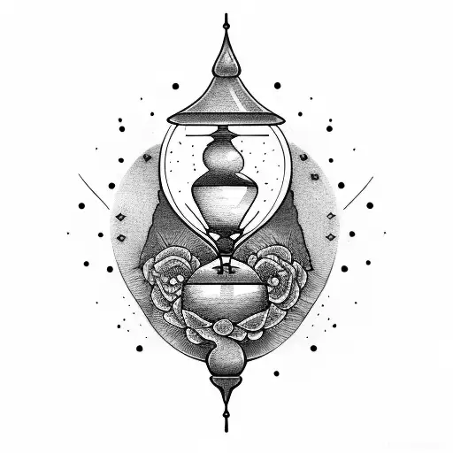 A Hourglass With The Words Amor Fati