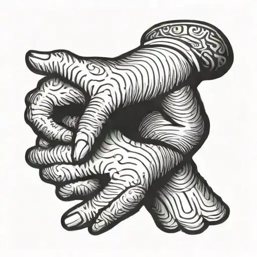 Hand Of Father And Mother
