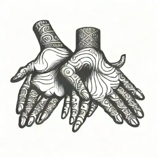 Hand Of Father And Mother
