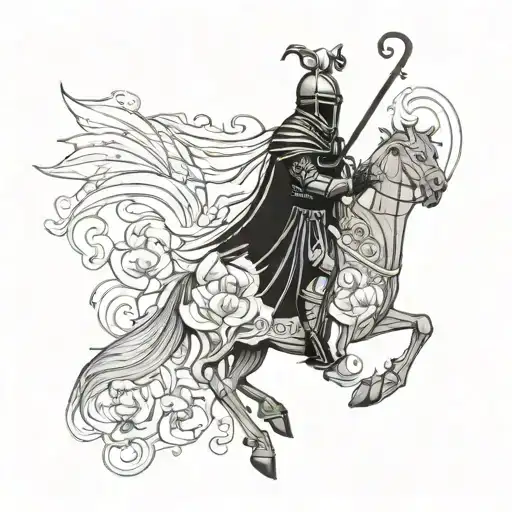 Black Knight With Sweet Pea