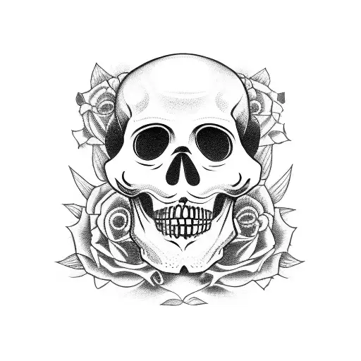 Base Guitar With A Dia De Los Muertos Skull