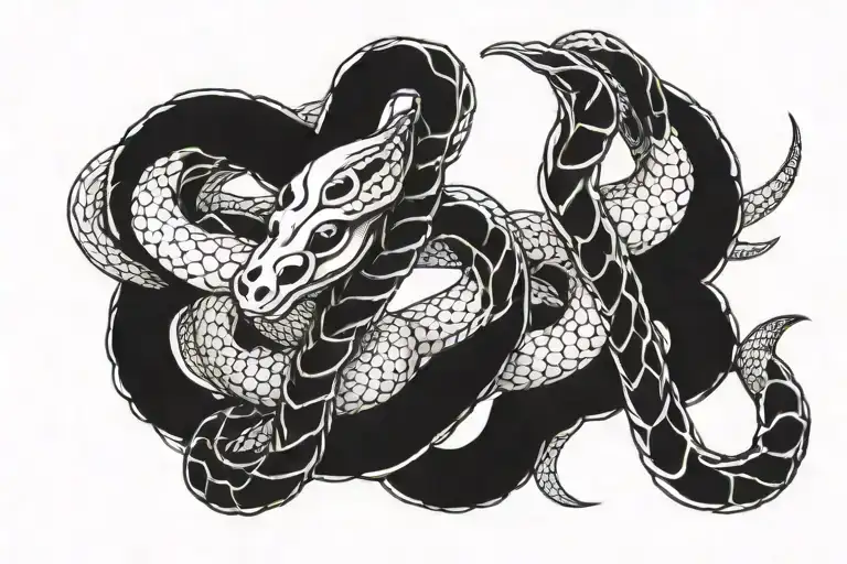 Snake Twisted Clavicle Bone