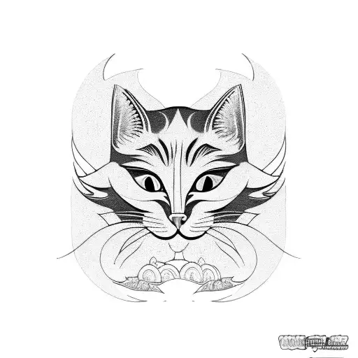 Cat With A Koi On The Back