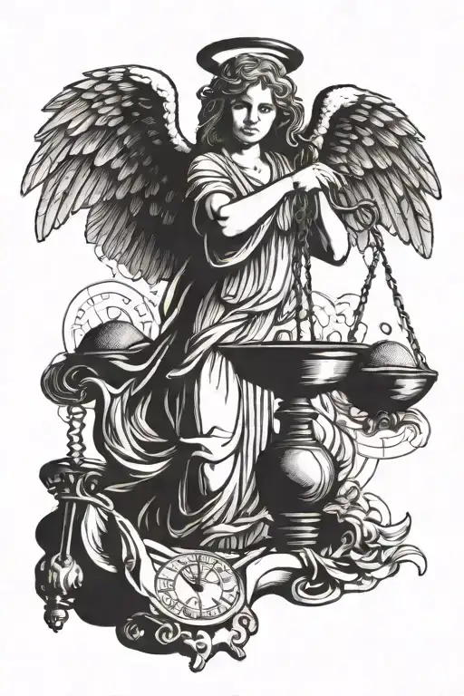 Angel Holding Scales
